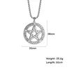 Pendentif Colliers Hameçon Surnaturel Collier Pentagramme Wiccan Viking Chaîne Aîné Cadeau Pour Hommes Pentacle Cercle De Rune Talisman JewelryPe