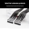 Women 6D Pre Bond Human Hair Extension Clip For 6D Hair Extensions Machine No Trace Connected Hair Unprocessed Black Brown Blonde Red Wine