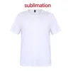 US warehouse Sublimation Men's Teen's Short Sleeve T-shirt Festival & Party Supplies Cloth Summer Simple High Quality Cotton Casual Cloth New B7