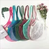 Сумки для покупок сумочки Shopper Tote Mesh Set Woven Cotton Bacds Structable Fruit Sacds Сумки сумки для дома многоразовая сумка для домашнего хранения C0620GX02