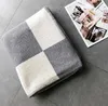 Pillow Letter and Cashmere Blanket Cases Crochet Soft Wool Plaid Sofa Fleece Knitted Blankets Covers