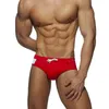 Blue/Red Men's Bikini Badkläder Simple Patchwork Nylon Briefs med/utan svampdyna Comfort Beach Shorts Sexiga badstammar 220505