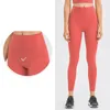 L_108B Leggings a vita alta Pantaloni da yoga senza linea a T con tasca in vita Collant elastici con sensazione di nudo