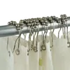 Bathroom Accessories Toilet Supplies Stainless Steel Curtain Hooks Bath Roller ball Shower Curtains Glide Rings Convenient Home HH0052SY