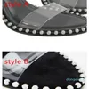 Fashion top agrade rhinestone real leather studded sling back sandals sandals nova high heels285q295b