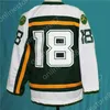 C26 NIK1 40Australia Retro Hockey Jersey Sewn Green # 61 # 18 100% Haftowane Jersey Niestandardowe Nazwa i numer
