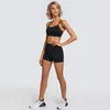 Womens yoga out fit High Waist Running thread strong stretch solid multicolor polka dots Fitness vest bra and shorts suits seamless hip-lifting Leggings tracksuits