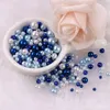 150 pezzi di perle d'imitazione in plastica ABS colorato mescolano perline rotonde da 3-8 mm con fori braccialetto fai da te collana di perline per gioielli che fanno