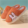 Winter cartoon katoen slippers indoor comfortabel lichtgewicht dikke zool niet-slip stil