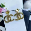 Designer Earrings Ear Stud Brand Designers 18K Gold Plated Geometry Double Letters Earring Classical Women Wedding Party Jewerlry 307R