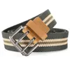 Ceintures Ceinture Pour Hommes Toile Mode Homme Simple Et Polyvalent Double Boucle Ardillon Casual Jeunes Tendance Ligne De Haute Qualité T StripeBelts