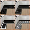 السجاد الحديثة المطبخ حصيرة الباب الأسود الأرضية السجاد منطقة النمط الهندسي مع المواد polyestercarpets