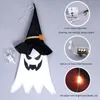 Halloween Led flitsende lichte hoeden hangen Ghost Halloween Party Dress Up Gloeiende Wizard Hat Lamp Horror Props for Home Bar Decoration 0815