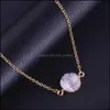 Pendentif Colliers Résine Plaqué Or Druzy Drusy Collier Col Rond En Gros Femmes Bijoux Pour Filles Drop Delivery 202 Dhseller2010 Dhafg