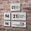 Индивидуальная аркильная дверь домов номер знака на стене мемориальная доска персонализированный адрес современные тарелки 220706