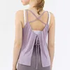 SCUBA NYA KVINNA SPORT TOPS Kvinntankar Summer Yoga Blue Vest Running Suspender Vacker Back Fitness Gym Clothing I1MT#