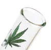 最新の20cmガラス喫煙フィルターウォータースモールグリーンの葉、透明な様々なスタイル選択、サポートカスタムロゴ