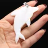 Pendant Necklaces Fine Natural White Mother Of Pearl Pendants Reiki Heal Cute Dolphin Charms For Fashion Jewelry Making Necklace SuppliesPen