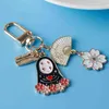 Cute No face man Keychain Japanese Anime Spirited Away of Chihiro Figures Keychain Bag Pendant Figure Toys Gift Jewelry Gift G220421