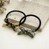 Sweet Hair Band Girls Bowknot Elastic Rubber Acetate Leopard Bow Scrunchies Baby Kids Hair Accessories