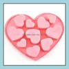 Bakning Mods Bakeware Kitchen Dining Bar Home Garden Sile Chocolate Mod Heart Shape English Letters Cake Molds S DH8SM