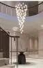 Modern Ceramics Petals Led Pendant Lamp Lights Lustre Hotel Lobby Villa Loft Decor Living Room Home Stairs Hanging Light Fixture