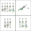 Body Arts Ensemble de 5 pièces Dangle Tortue Nombril Anneau 14G Femmes Piercing Bijoux Kit Coconumt Arbre Charme Nombril Barb Topscissors Dhoic