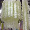 Flores decorativas grinaldas de 79 "2 metros de comprimento elegante artificial orquídea Silk Wisteria Vines for Wedding Centerpieces Decorations Bouquet