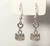 Gotisk stil korea kawaii hjärtkatt hänge charms dropp örhängen estetisk tjej grunge fairy core accessoarer konst smycken