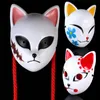 Japanese Anime Demon Slayer Mask Cosplay Sabito Makomo ABS Masks Halloween Party Costume Props 220618