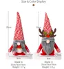 Red Faceless Rudolph Doll Merry Christmas Party Favors Snowflake Hat Nieuwe Gnomes Santa Whisker Elf Plush Toy Table Festival Decoratie 11 2HB Q2