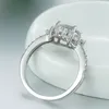 Big Stone Band Ring Fashion Wedding Anneaux bijoux avec cristal brillant CZ Diamond Valinetine cadeau