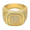 CZ Micro Pave Hip Hop Bague pour homme Cadeau