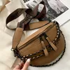 Stone Pattern PU Leather Waist Bags For Women Vintage Chain Waist Pack Female Fashion Fanny Pack Wide Strap Crossbody Chest Bag 220513