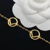 2022 Мода дизайнерские браслеты для женщин золотая цепь кулон ювелирные изделия буквы F браслеты подарочные женские роскоши любовь браслет бренды 22041906R