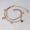 Designer-Mode, hochwertige Charm-Armbänder, Doppelschicht, acht Party-CAI-Titanstahl-Armbänder aus 18 Karat Gold für Frauen, Geschenkliebhaber, Schmuck