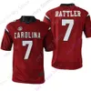 NOUVEAU American College Football Wear Caroline du Sud Gamecock Football Jersey NCAA College Spencer Rattler Taille S-3XL Tous cousus Jeunes Hommes Rouge Blanc Noir