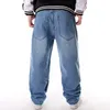 EBaihui erkekler artı kot pantolon tam uzunlukta desen baskılı gevşek hip hop pantolonlar erkek Avrupa tarzı hip-hop trend denim pantolon