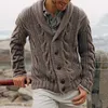 Männer Pullover Winter Herbst Warme Männer Jacke Mantel Einfarbig Gestrickte Pullover Tasten Strickjacke Männliche Männer Kleidung der Männer Olga22