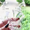 Rökvattenpipa tillbehör Glas vatten bongar Mini Recyle Dab Riggar med 10 mm Banger