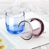 Blue Old Fashioned Water Glass Tumbler Short Drinking Glasses Beverage Cup Rock Whiskey Wine Barware for Hotel Restaurant