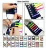 16pcset Силиконовые эластичные шнурки Special No Tie Shoelace Шинг детей Дети для взрослых кроссовок быстро