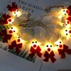 Dekoracje świąteczne Snowman LED String Light Deer Fairy 2022 Xmas Tree Hanging Ornament Rok dekoracji