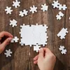 A4 70 pezzi Sublimazione Blanks Jigsaw Puzzle con cornice per DIY Custom White Cardboard Heat Transfer Blank Puzzle