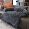 Large Round Comfortable Plush Kennel Plush Blanket Dualuse One Pet Kennel Dog Sofa Bed Pet Supplies Washable Soft Warm Nest Bed 220523