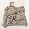 Nome Personalizzato nato Swaddling Set di biancheria da letto per bebè Berber Bubble Toddler Culla Passeggino Coperta 220527