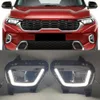 2pcs Kia Sonet için Otomatik Aydınlatma 2020 2021 Otomobil Gündüz Çalışma Fog Lambası LED DRL Sarı Signal5205074