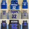 Nik1Vip Top Quality 1 32 James Wiseman Jersey Memphi Tigers High School Movie College Basketball Jerseys Green Sport Shirt S-xxl