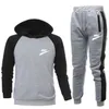 2 stycken höst löpande tracksuit män sweatshirt sport set gym kläder man träning kostym sportkläder utomhus plus storlek s-3xl