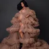 Extra Ruffles Prom Dresses for Women Luxury Party Gowns Photoshooting Dress Customise Layers Tulle Nightgown Robe